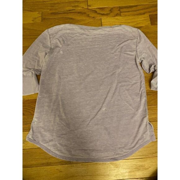 Jane + Delancey Women's Lavender Button Shoulder boat neck 3/4 sleeve Top size L - Picture 4 of 8